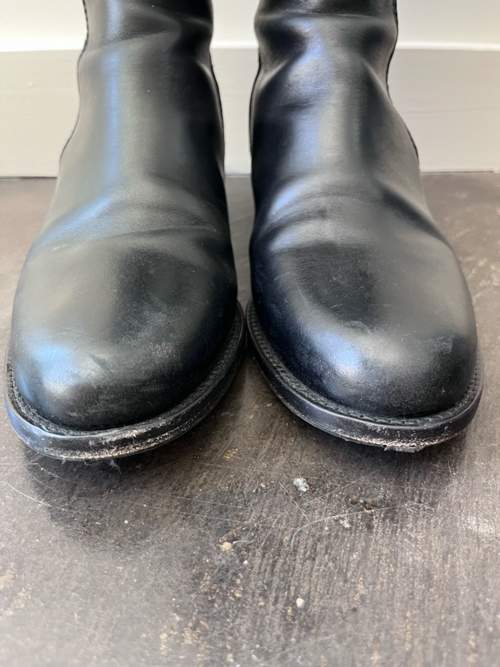 Fairfax & Favor Black Leather Knee-high boots  like new 38 / 7.5 - Picture 4 of 9